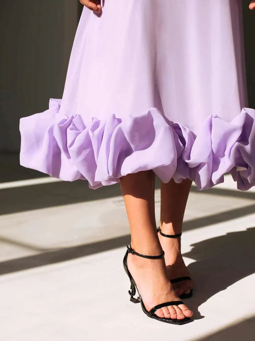 Flounce Bustier Midi Dress-unitmotor™