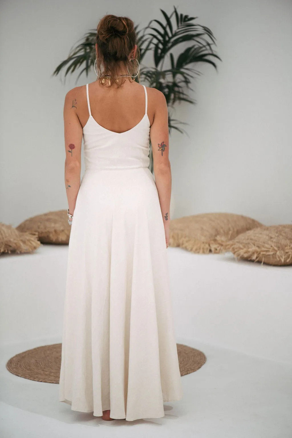 Flower linen dress