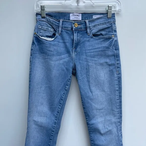 Frame Le Skinny De Jeanne Crop Raw Hem Jeans Size 25