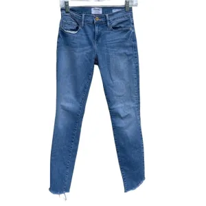 Frame Le Skinny De Jeanne Crop Raw Hem Jeans Size 25