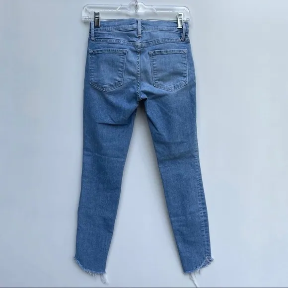 Frame Le Skinny De Jeanne Crop Raw Hem Jeans Size 25