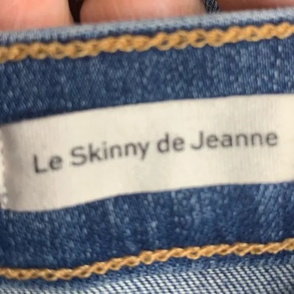 Frame Le Skinny De Jeanne Distressed raw Hemline Ankle Jeans [size 25]
