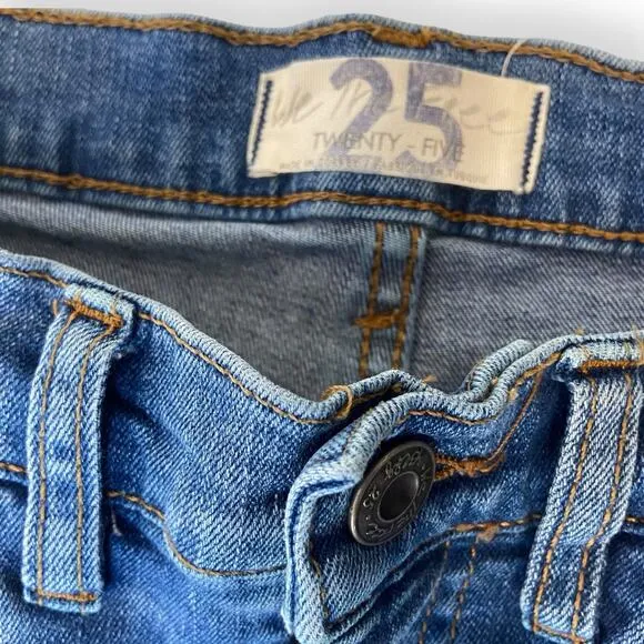 Free People Great Heights Frayed Skinny Worn Indigo