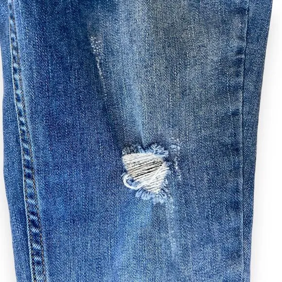 Free People Great Heights Frayed Skinny Worn Indigo