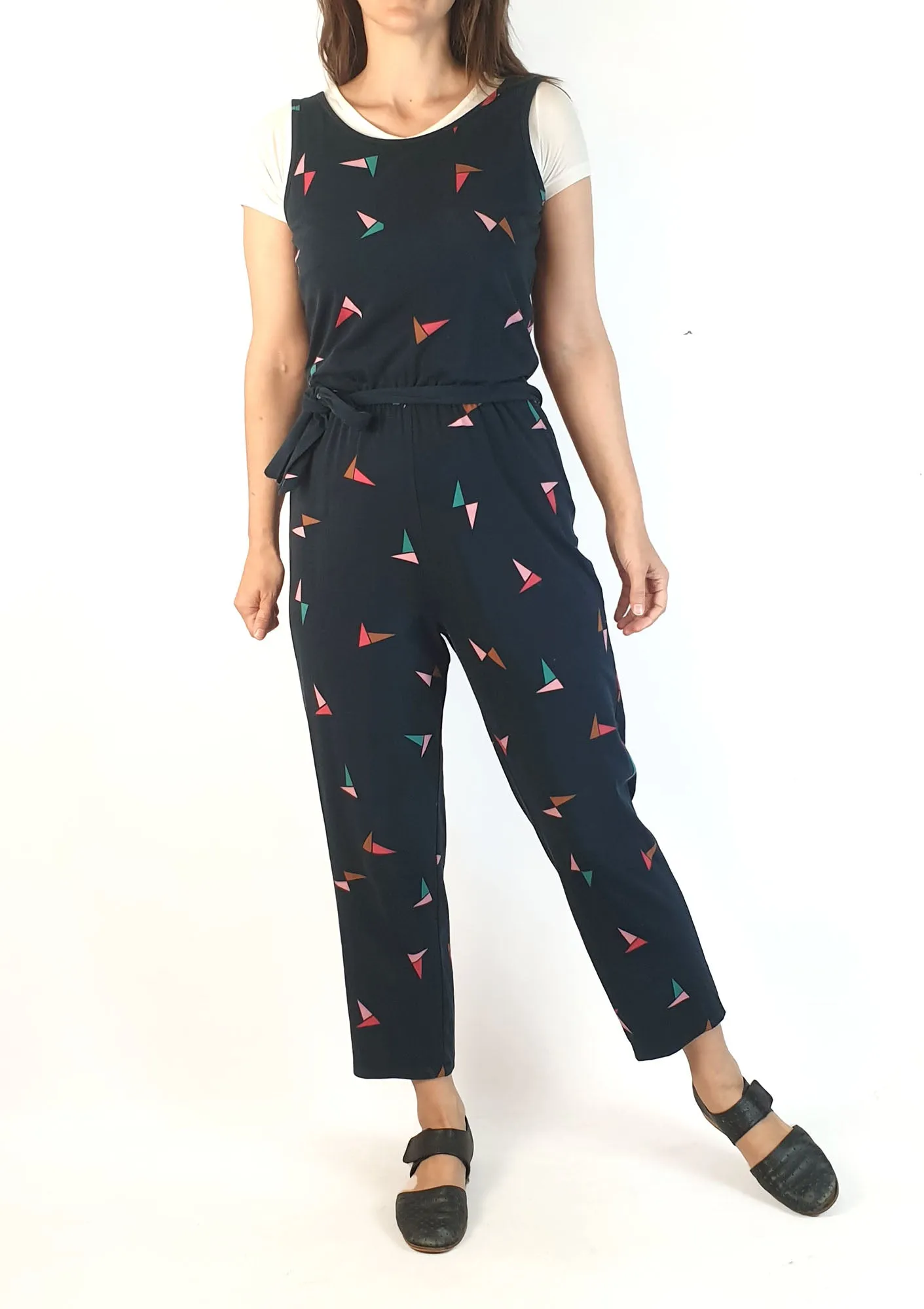 Frock Me Out black print comfy jumpsuit size 8