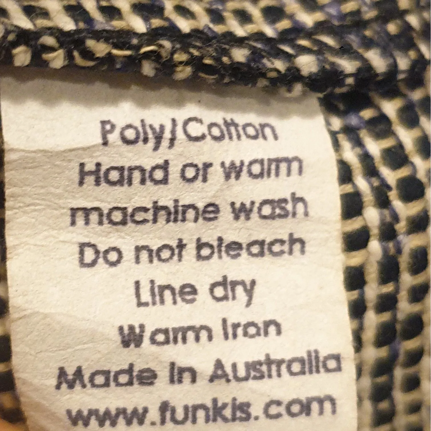 Funkis blue and white thick cotton mix dress size XS (best fits size 6)