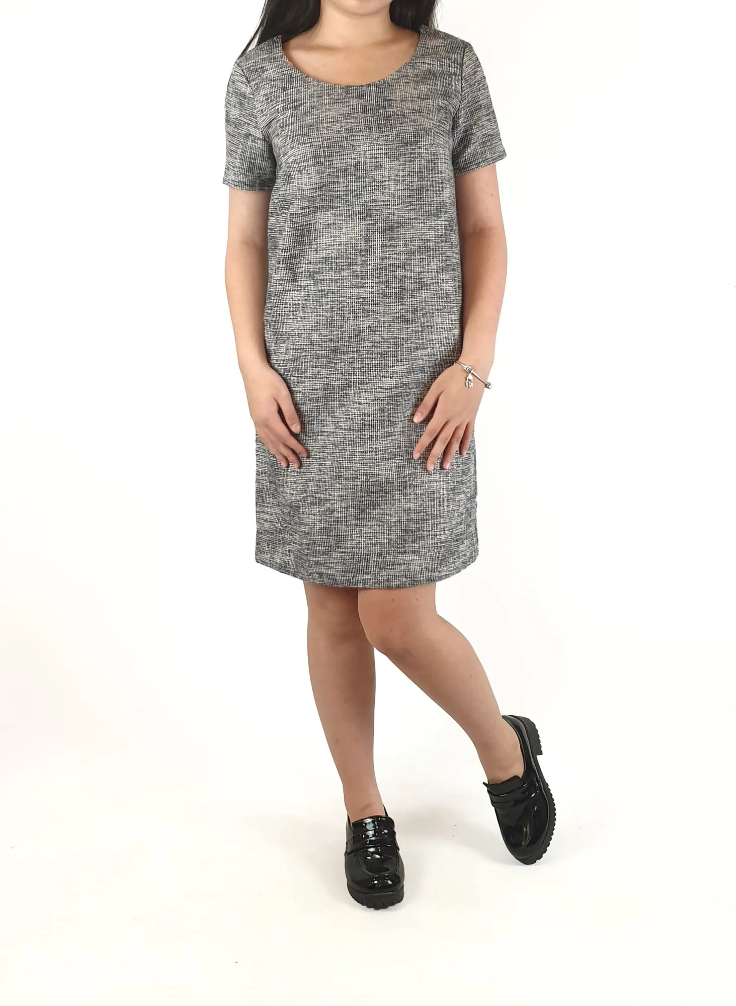 Funkis blue and white thick cotton mix dress size XS (best fits size 6)