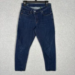 G Star Jeans Womens 27 Crop Raw Joci 3D Mid Slim Jowsie Crossover Overlapped