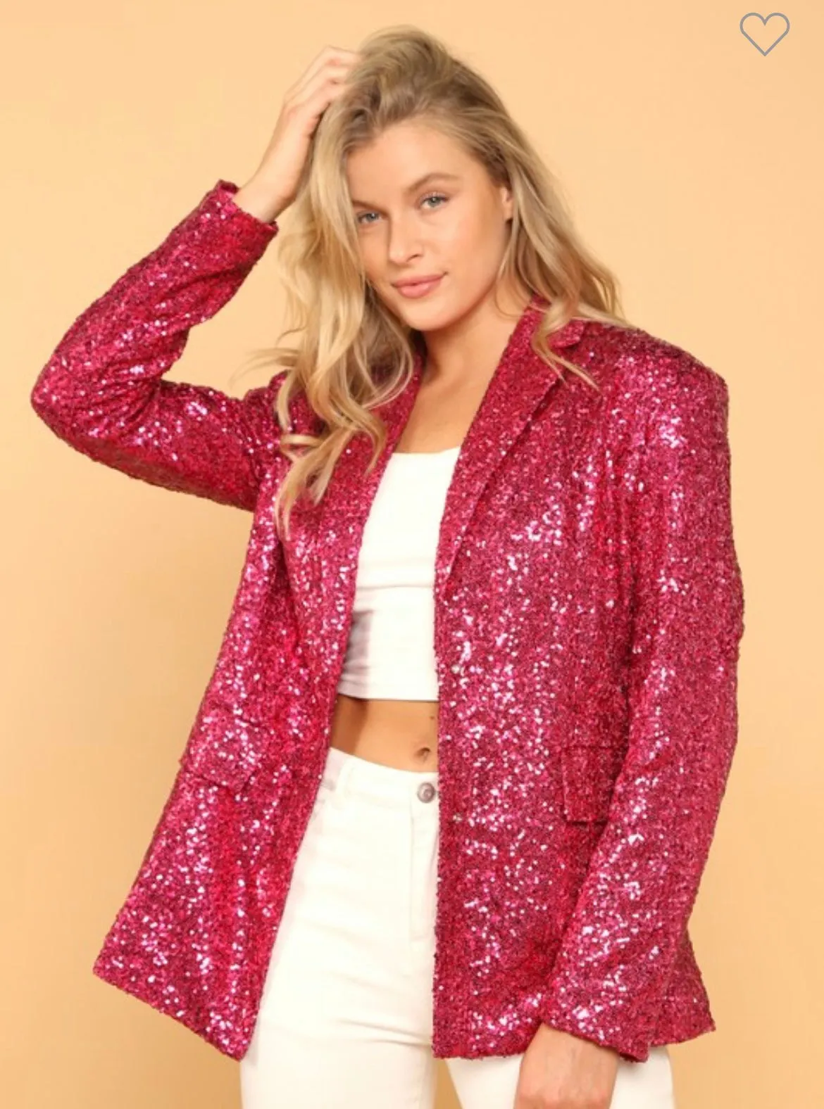 Galentines sequin blazer