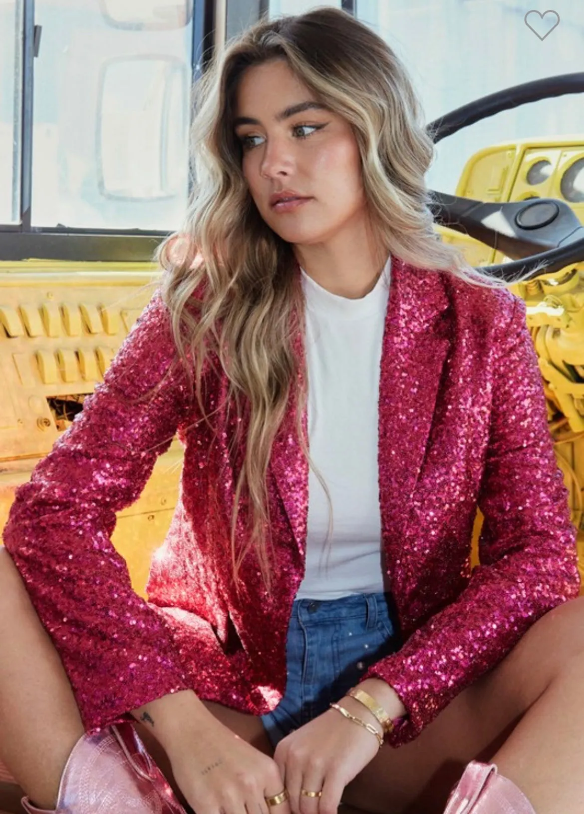 Galentines sequin blazer