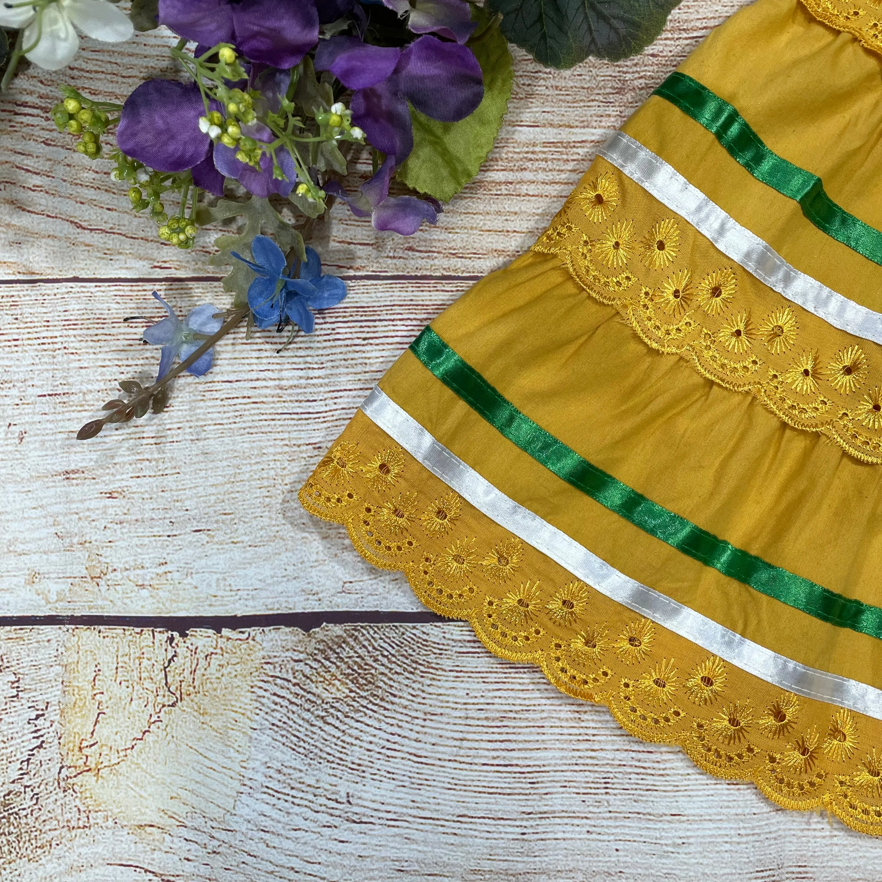 Girl's Honey Traditional Mexican Cinco De Mayo Fiesta Dress 2-14