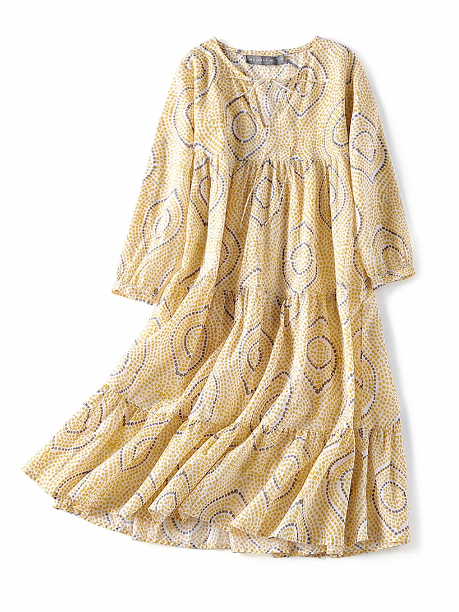 Girl's Kaftan Dress in Abstract Print
