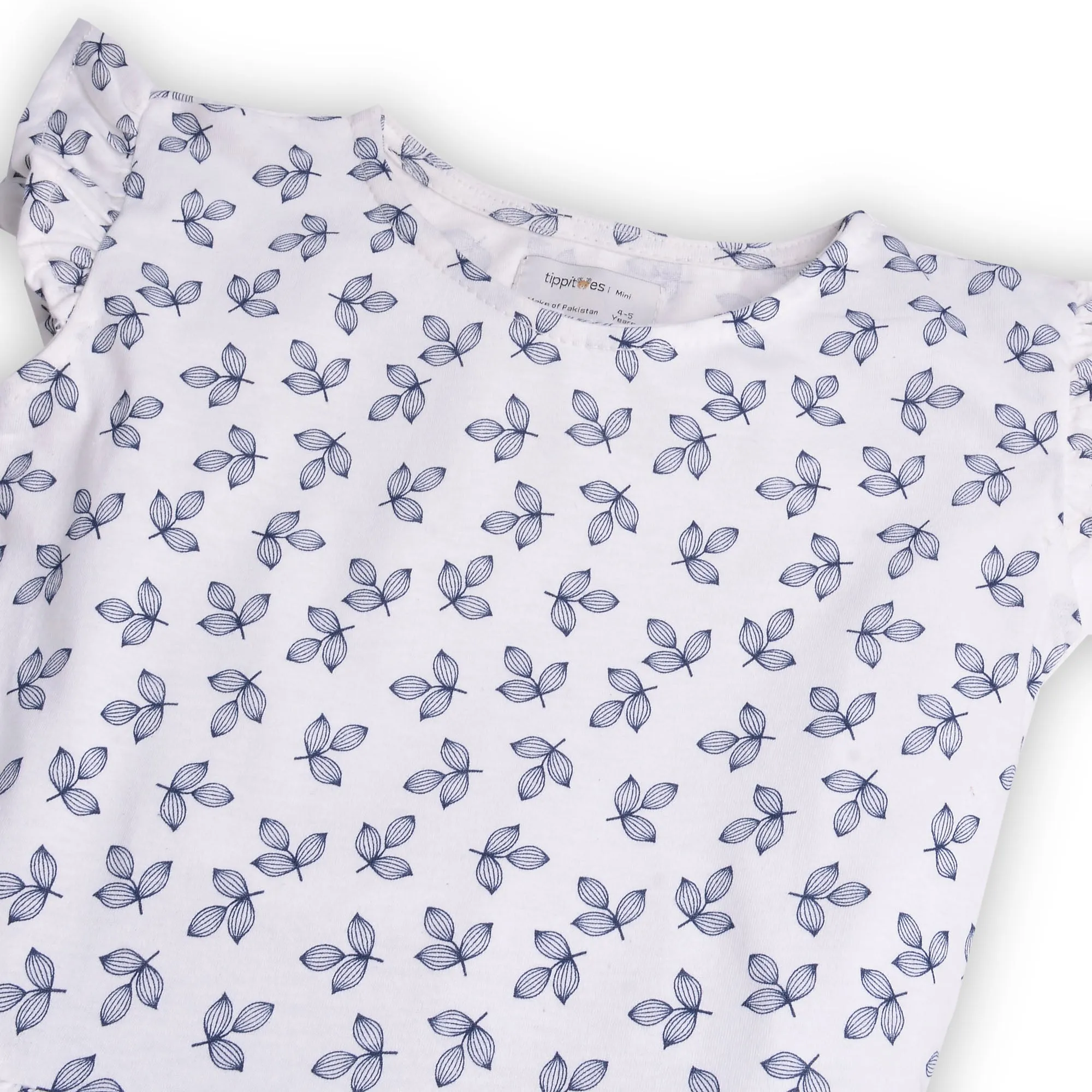 Girls Petal Print Knitted Dress