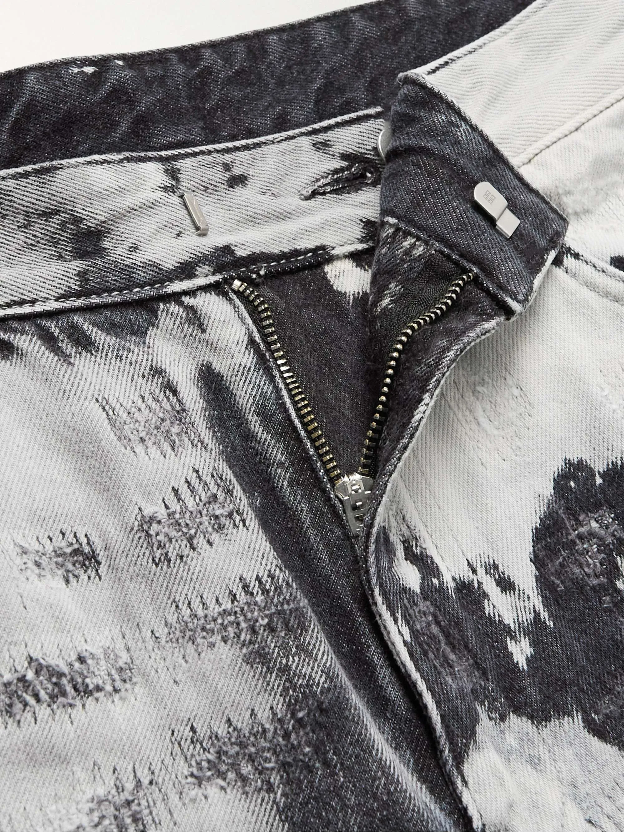 GIVENCHY Slim-Fit Distressed Bleached Jeans
