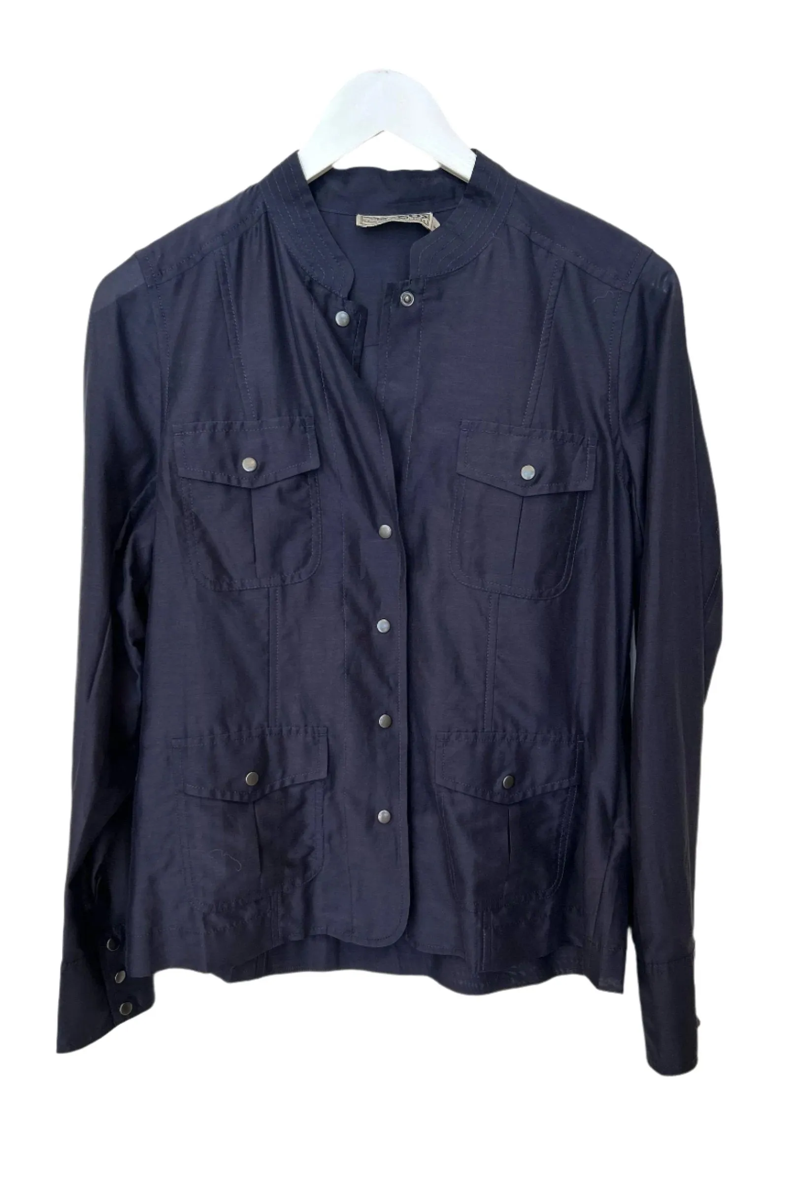 Go Silk Go On Expedition Shacket In Midnight