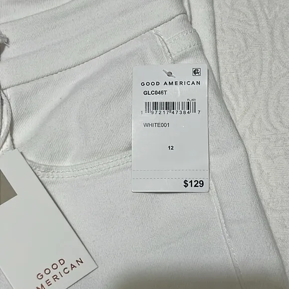 Good American Good Leg Crop white size 12