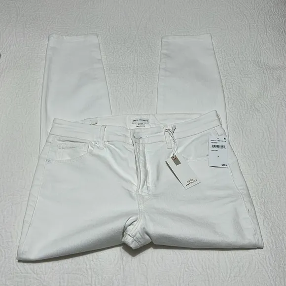 Good American Good Leg Crop white size 12