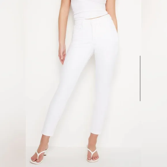 Good American Good Leg Crop white size 12