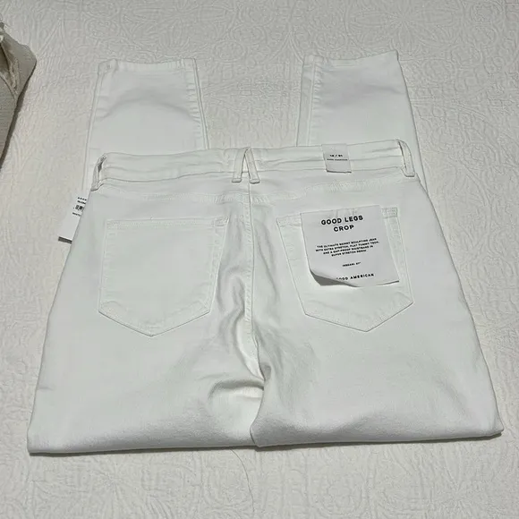 Good American Good Leg Crop white size 12