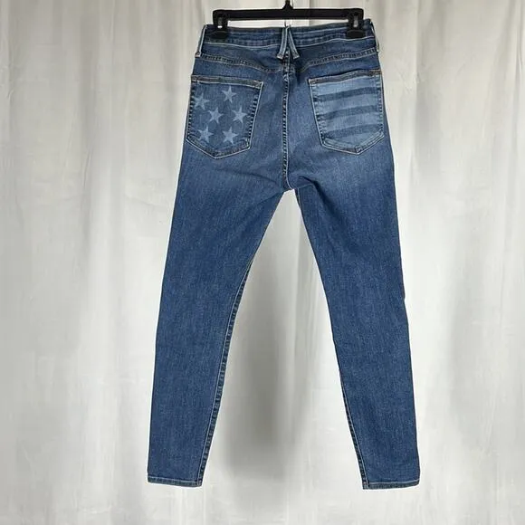 Good American Good Legs Stars and Stripes High Rise Skinny Jeans.