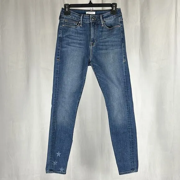 Good American Good Legs Stars and Stripes High Rise Skinny Jeans.
