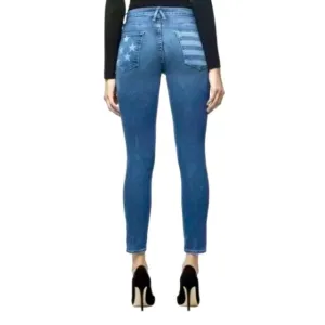 Good American Good Legs Stars and Stripes High Rise Skinny Jeans.