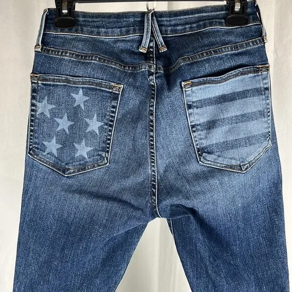 Good American Good Legs Stars and Stripes High Rise Skinny Jeans.