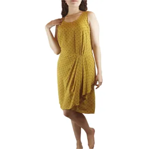Gorman 100% silk mustard polka dot dress size 10