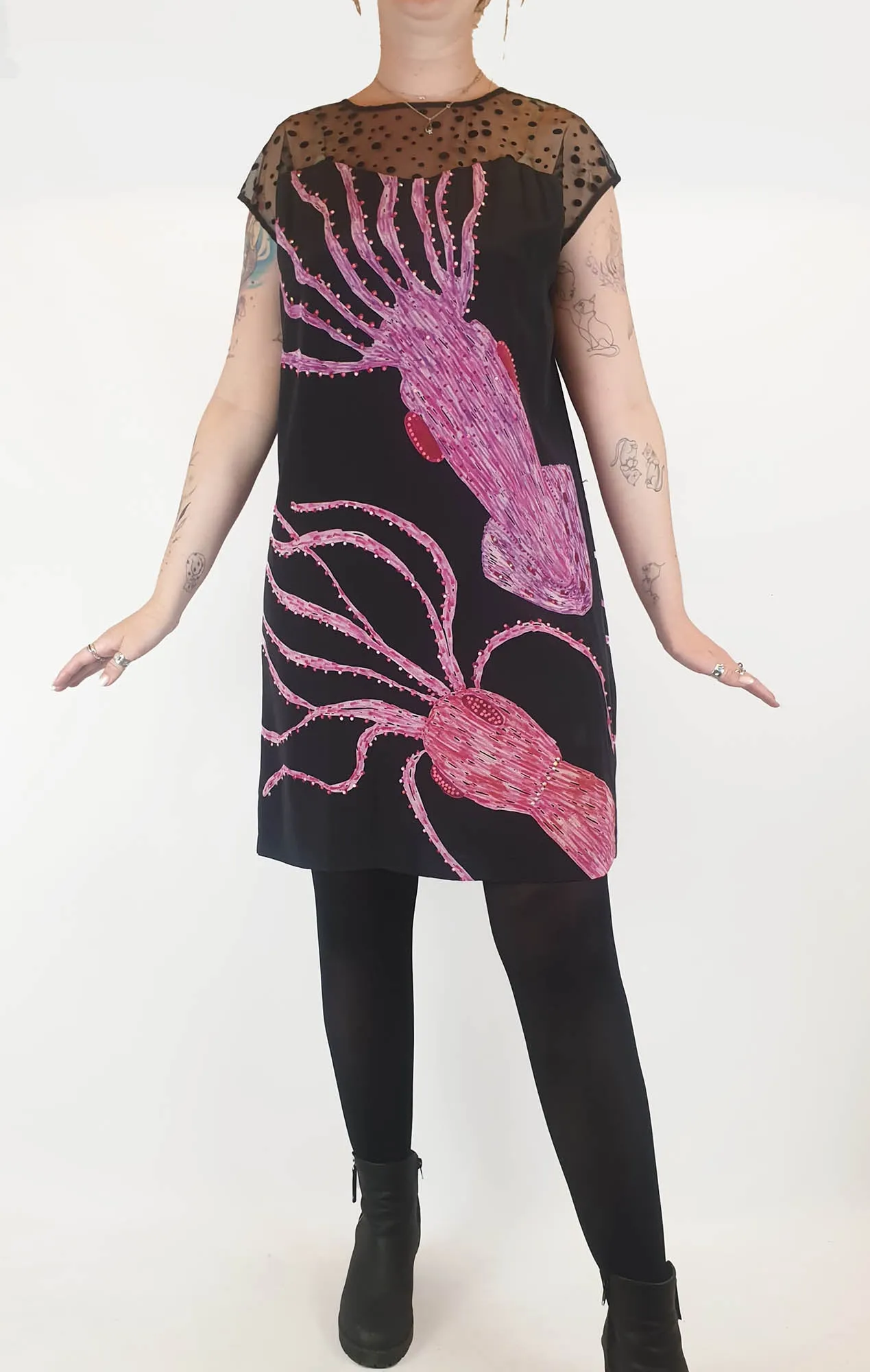 Gorman 100% silk squid print dress size 12