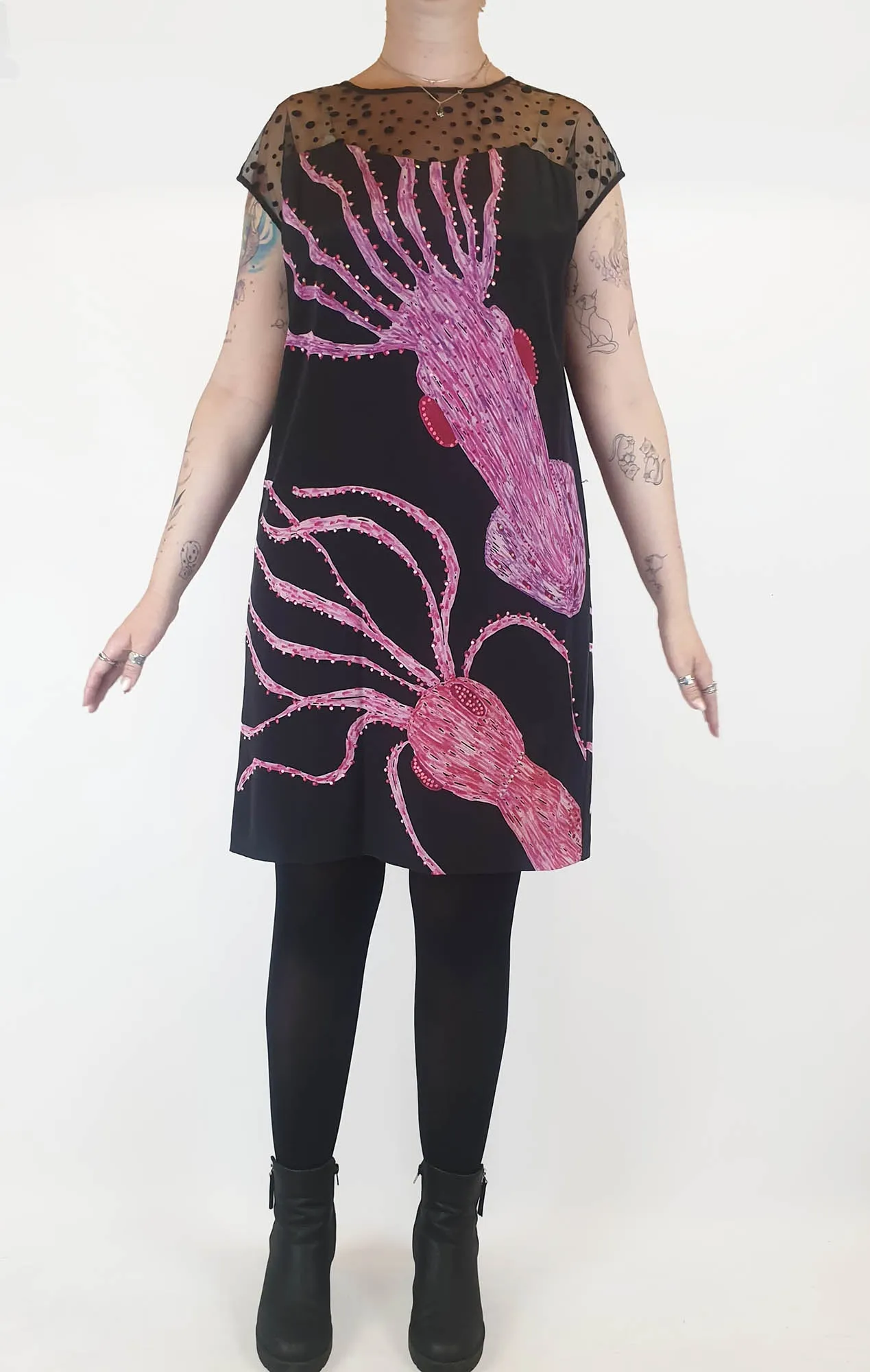 Gorman 100% silk squid print dress size 12
