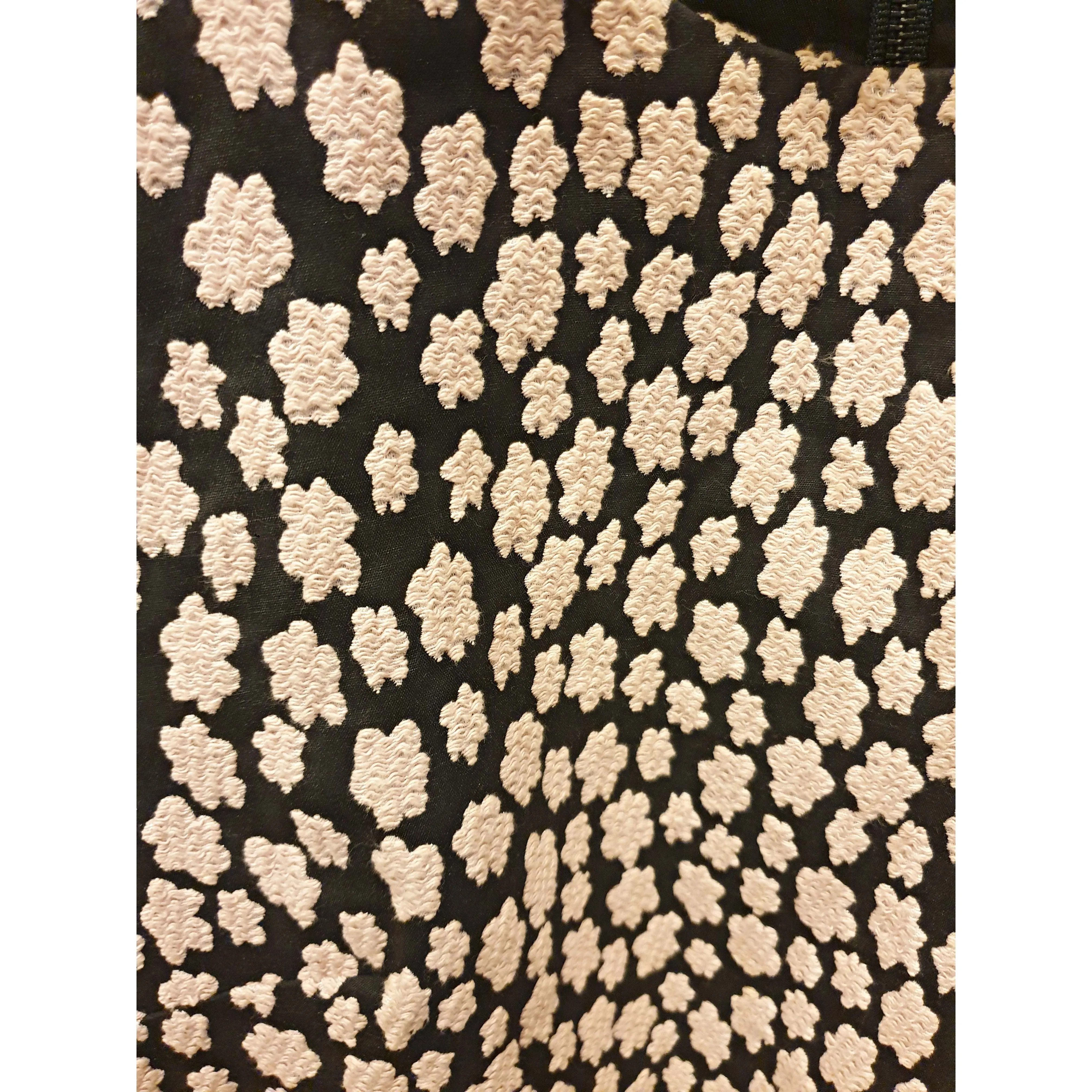 Gorman black dress with fabulous pink embroydered flower print size 10