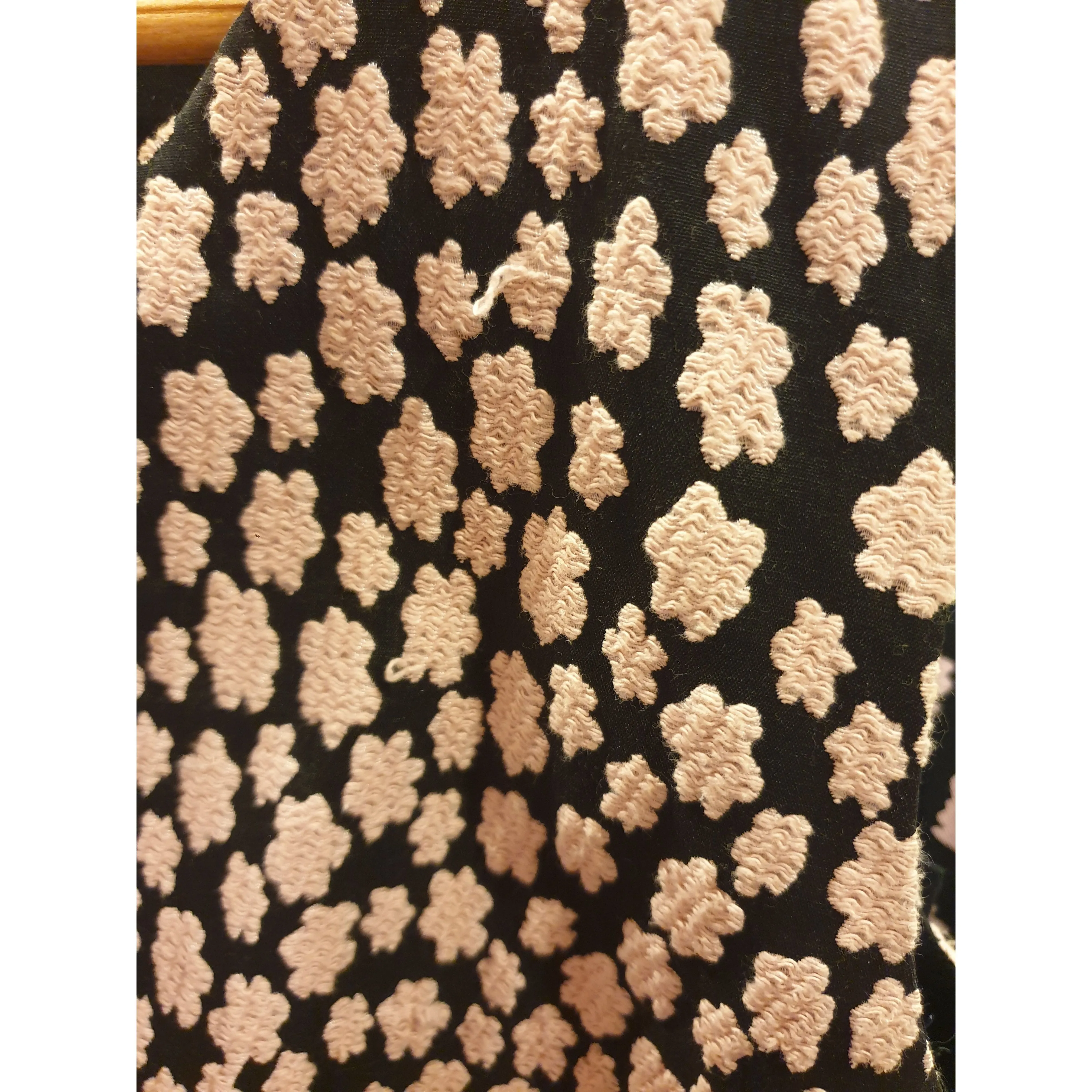Gorman black dress with fabulous pink embroydered flower print size 10