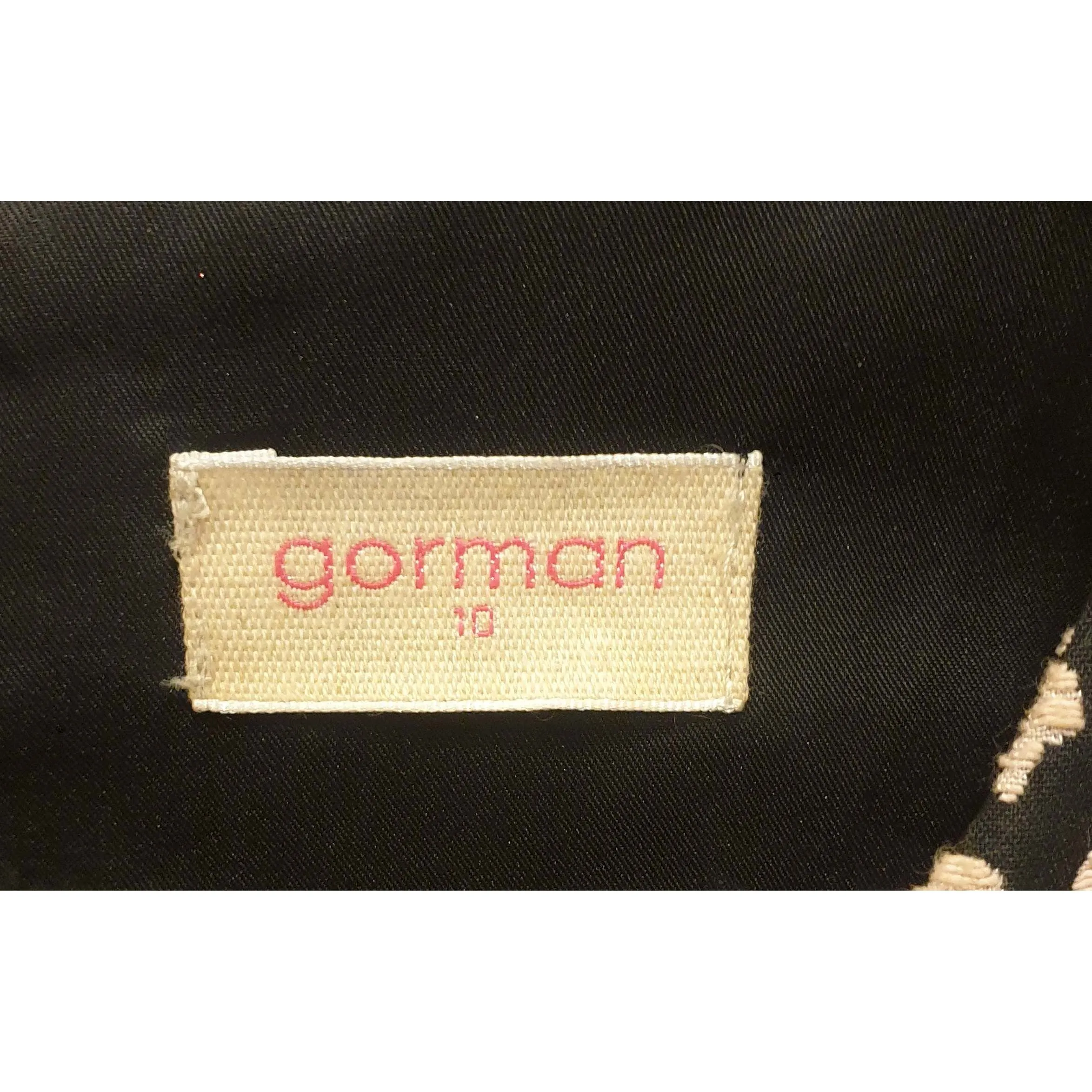 Gorman black dress with fabulous pink embroydered flower print size 10