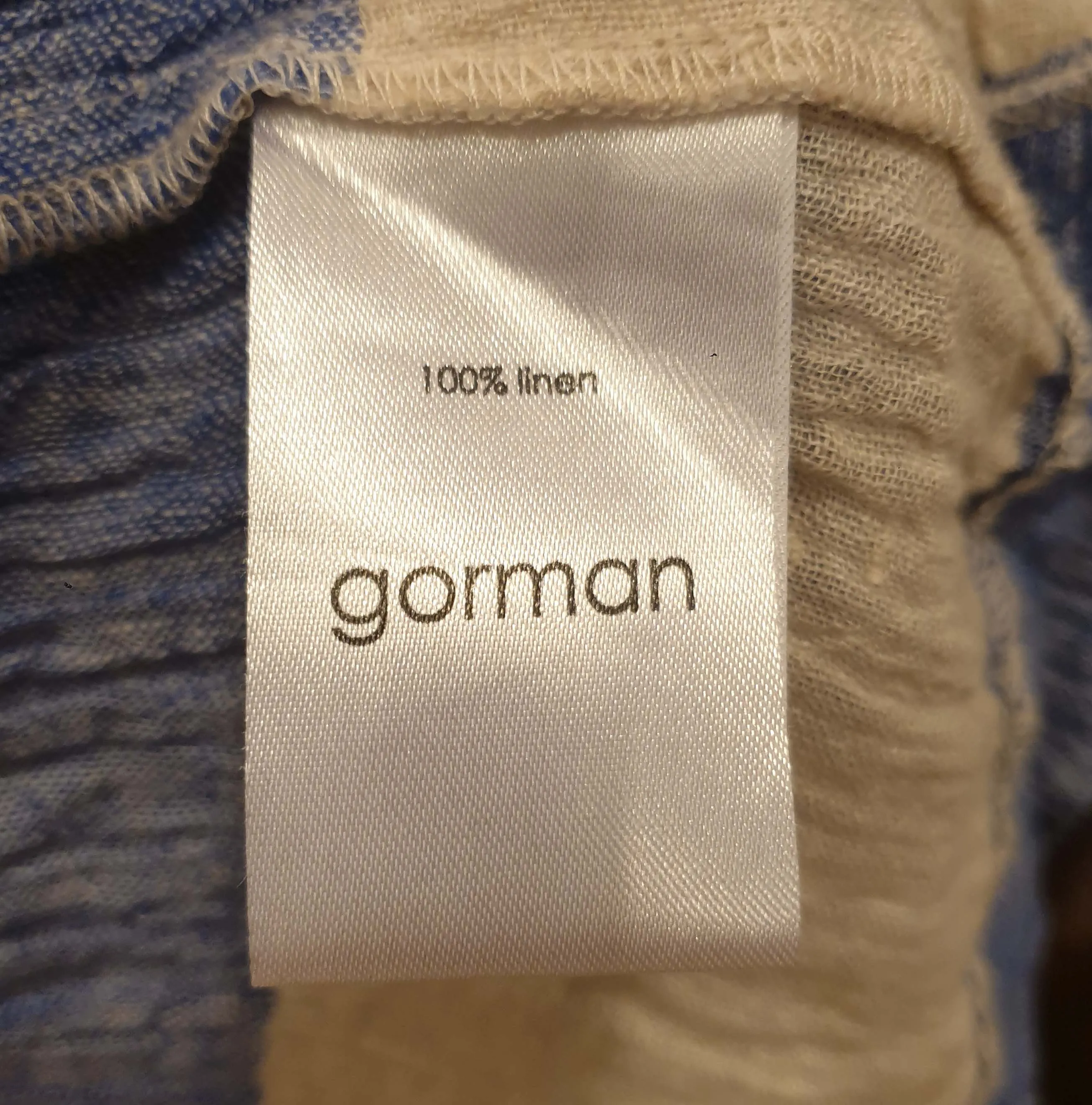 Gorman blue and white striped sleeveless maxi dress size 10