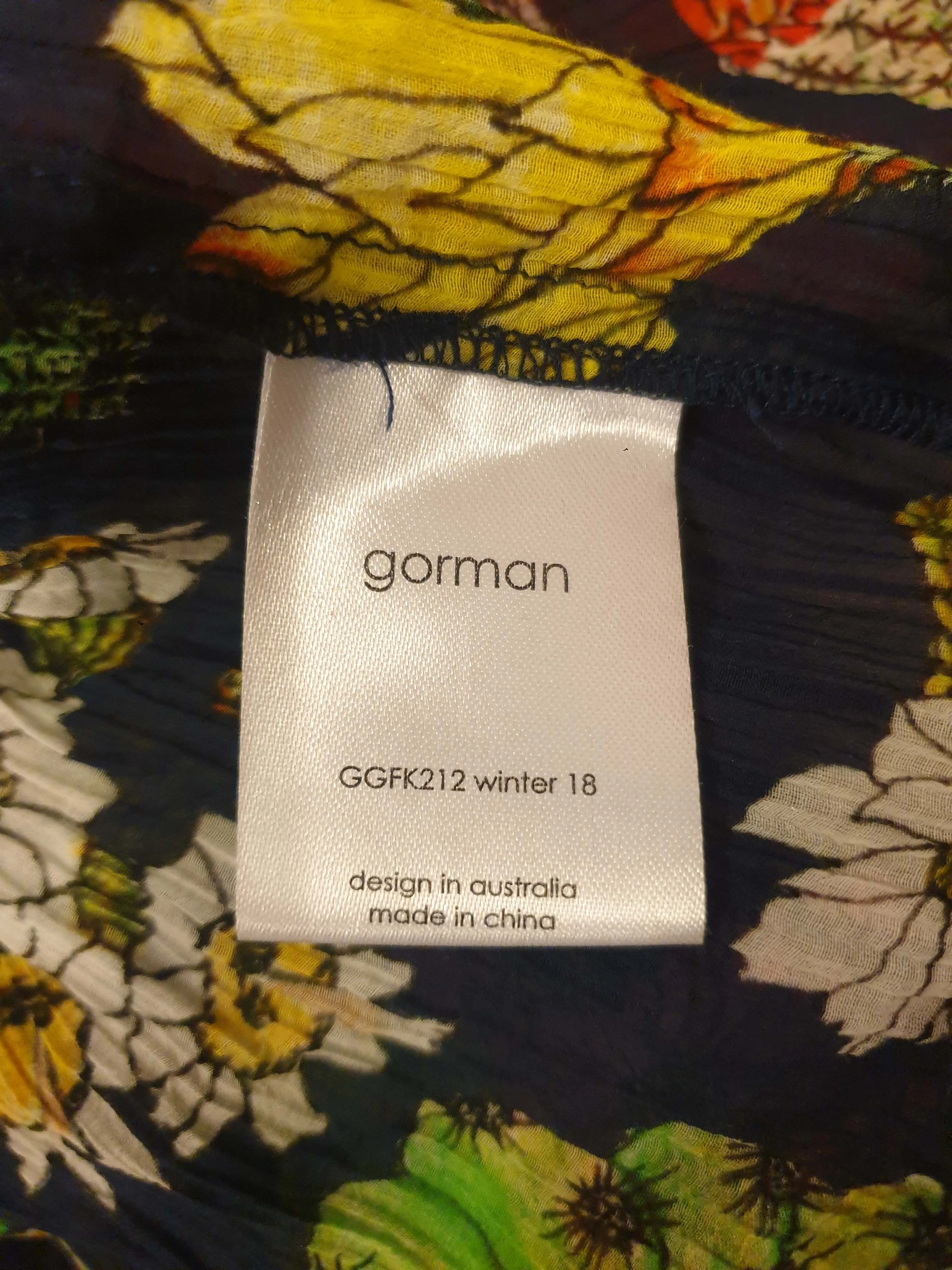 Gorman cactus print long sleeve dress size 6, fits 6 and 8