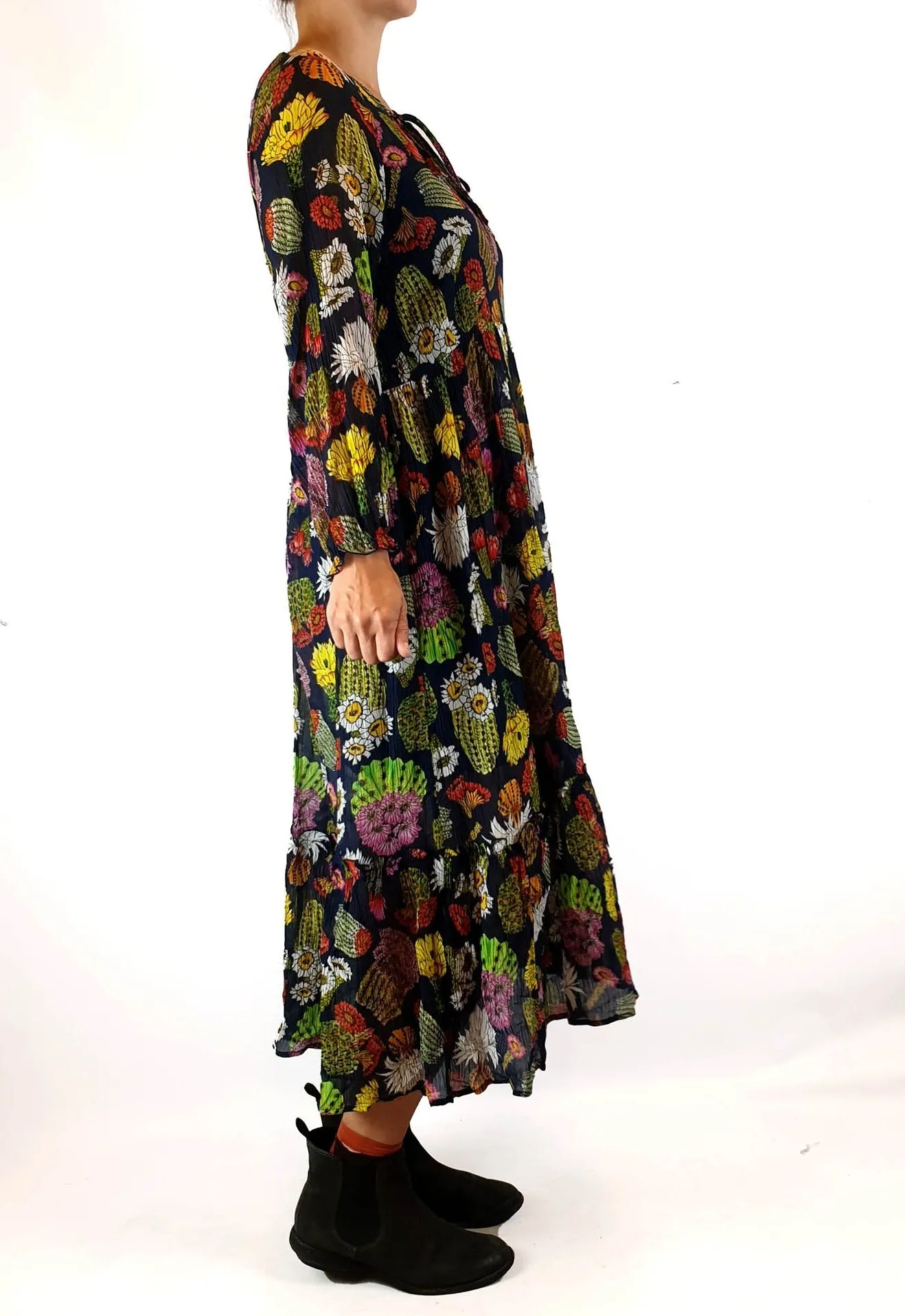 Gorman cactus print long sleeve dress size 6, fits 6 and 8