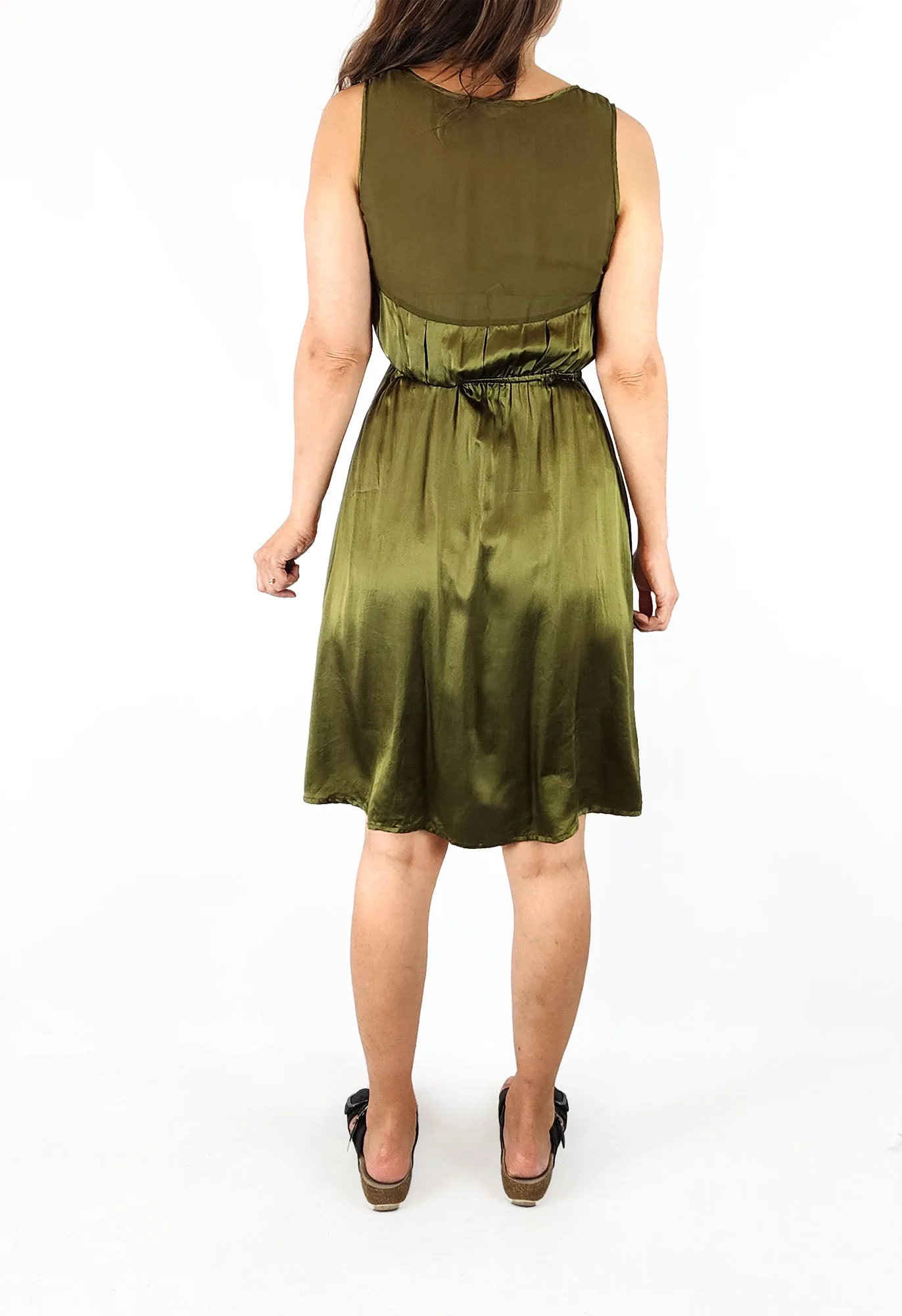Gorman green silk dress size 8