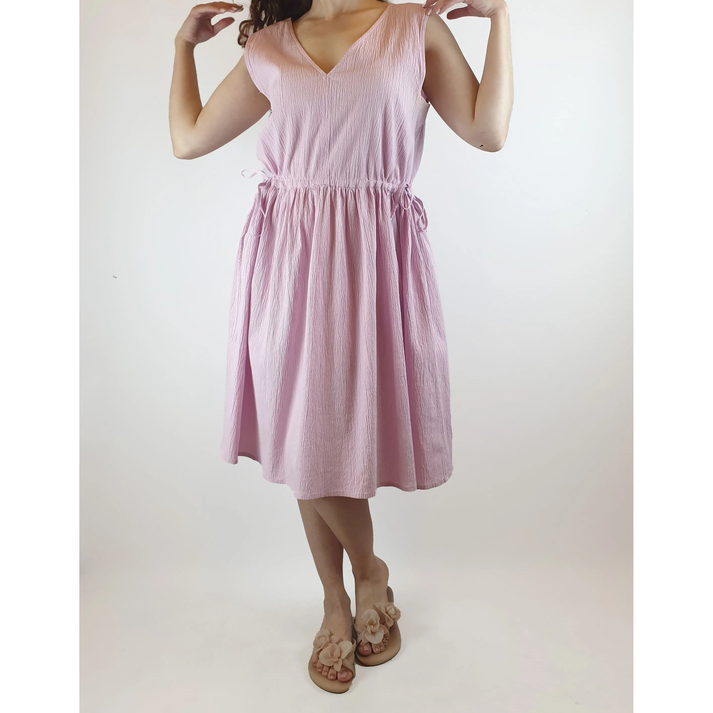 Gorman lavendar purple crepe sleeveless dress size S (best fits size 10)