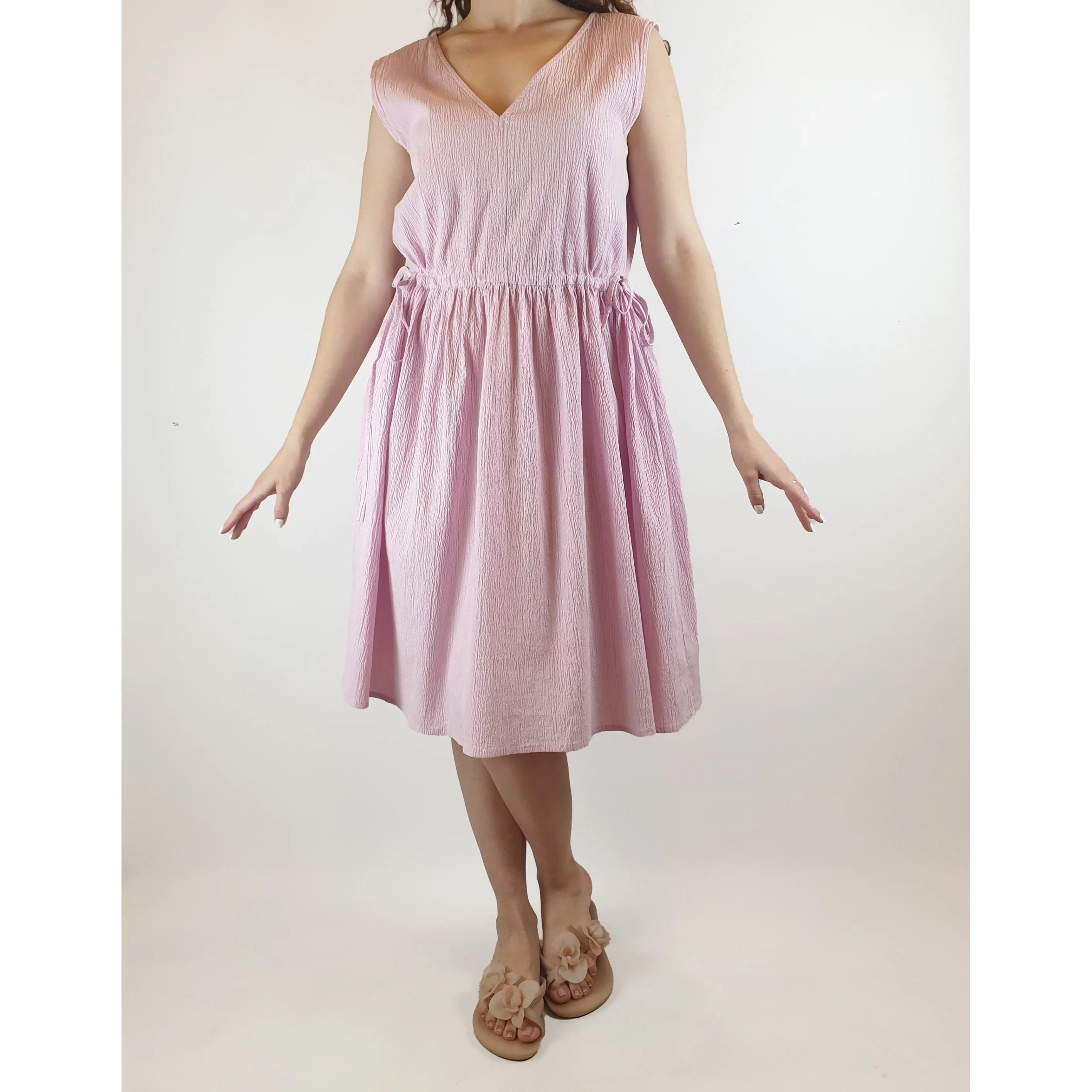 Gorman lavendar purple crepe sleeveless dress size S (best fits size 10)