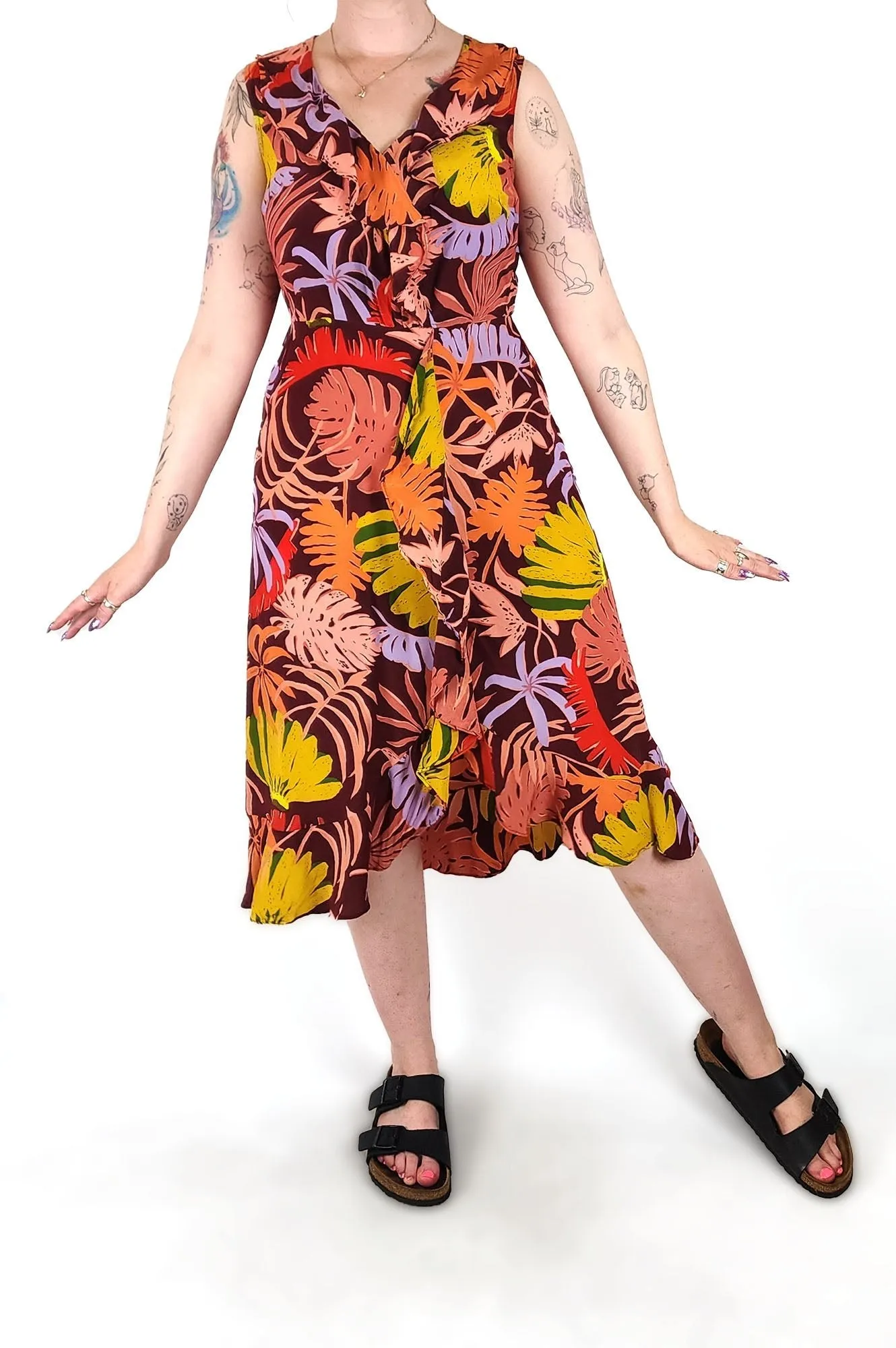Gorman red silk mix dress size 12