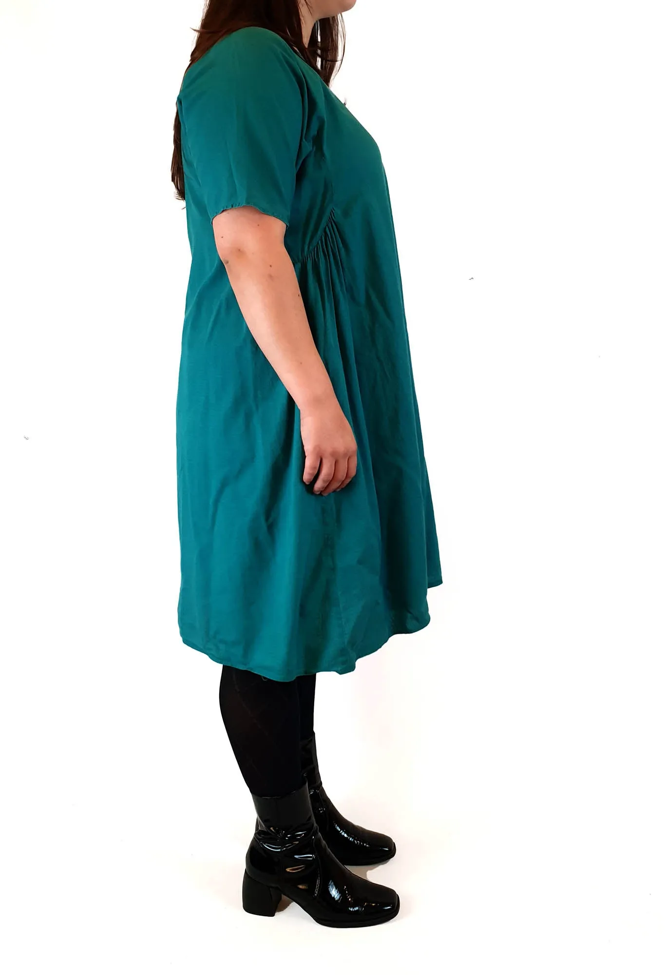Gorman teal green half moon dress size L