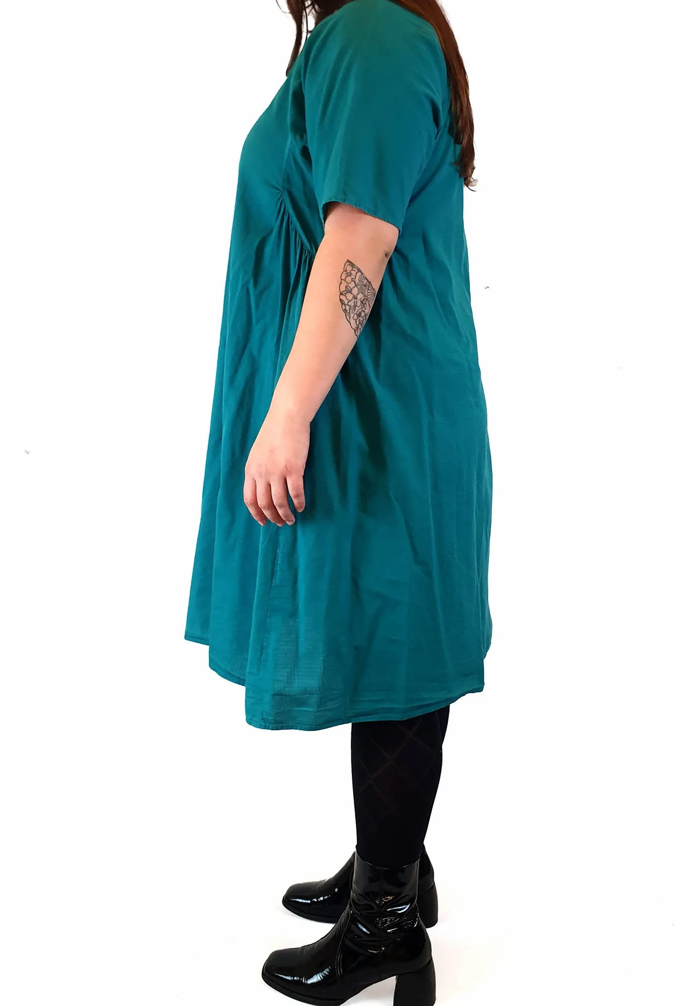 Gorman teal green half moon dress size L
