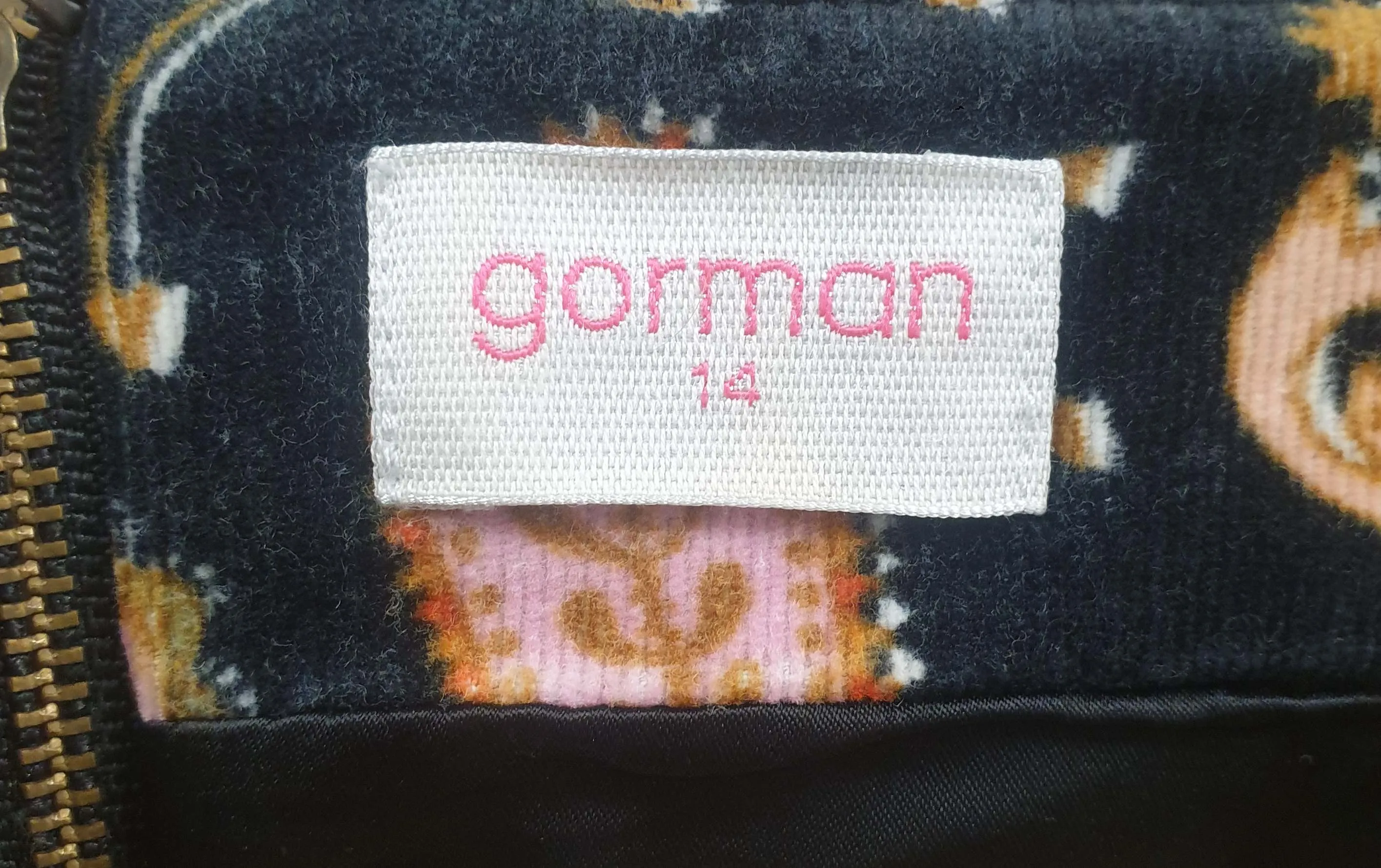Gorman unique print cord half sleeve dress size 12