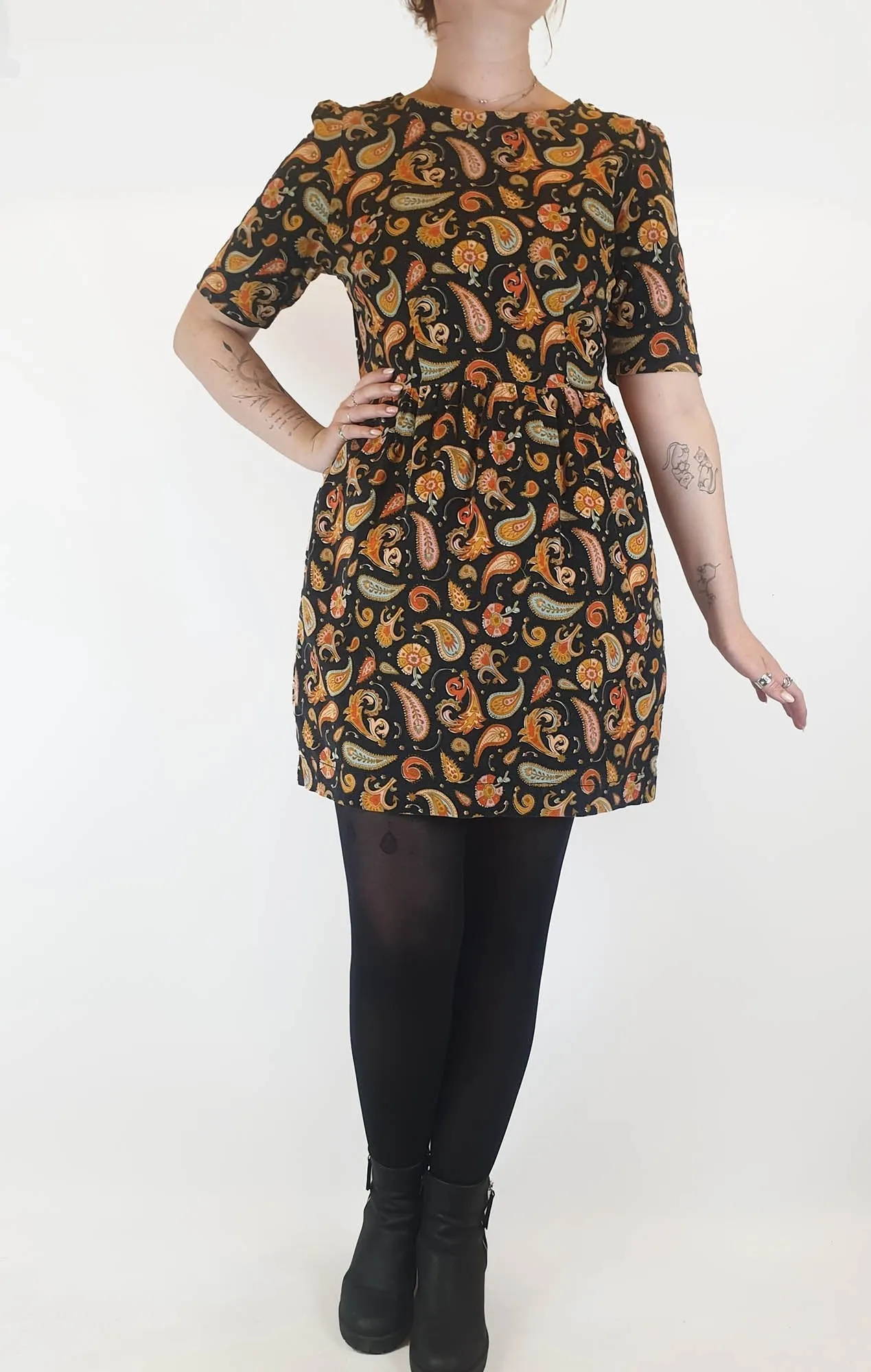 Gorman unique print cord half sleeve dress size 12