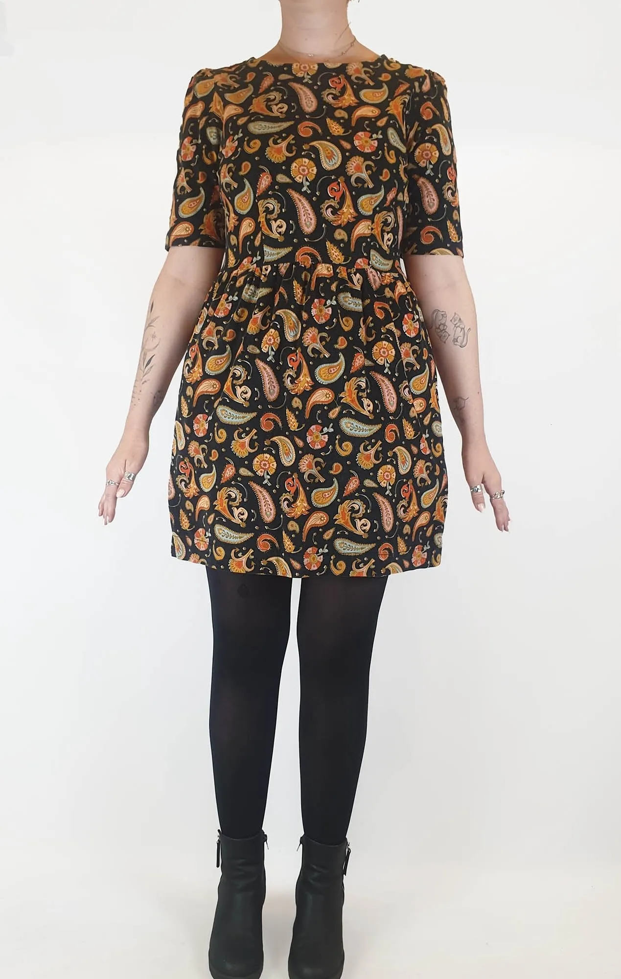 Gorman unique print cord half sleeve dress size 12