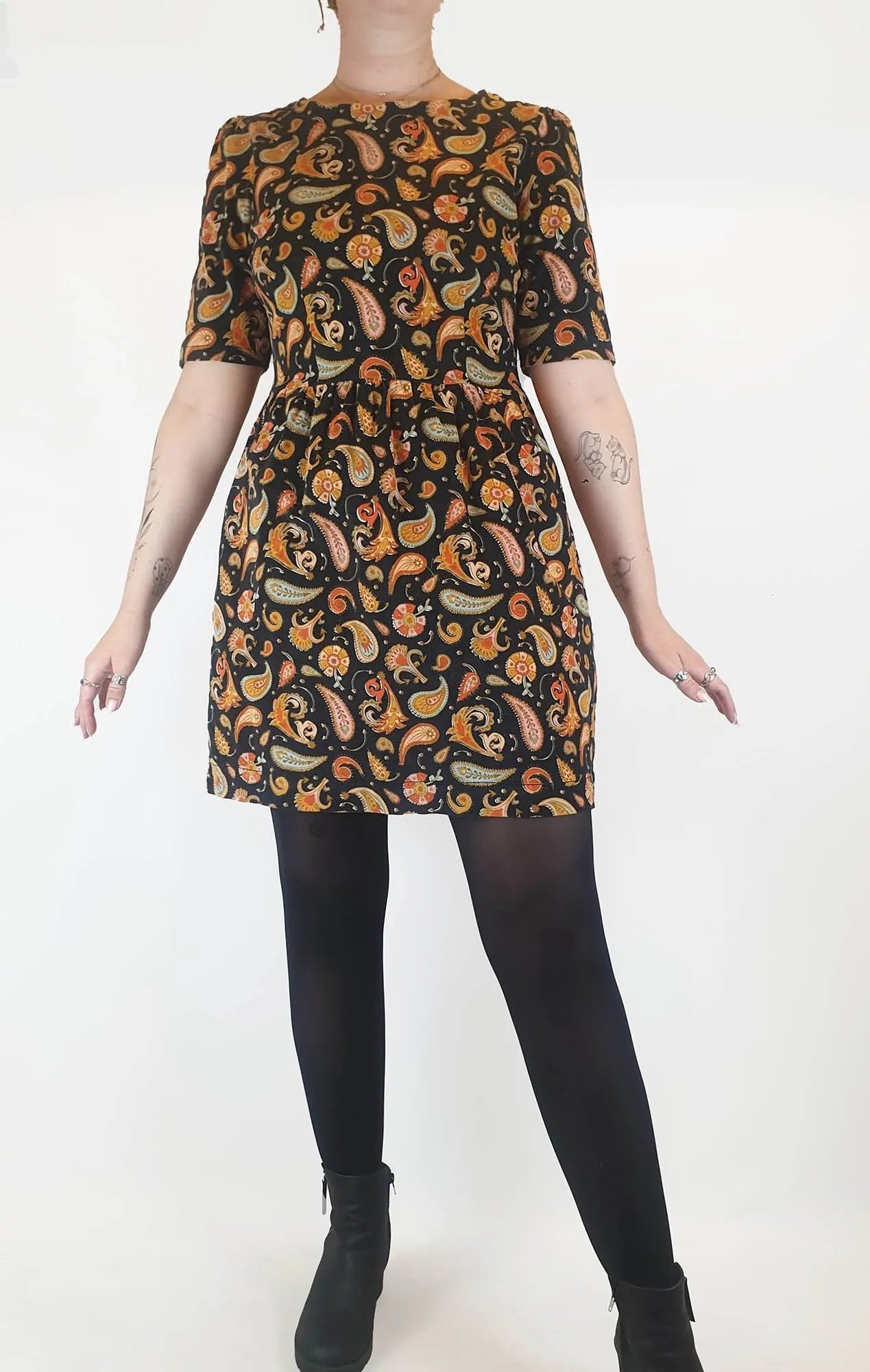 Gorman unique print cord half sleeve dress size 12