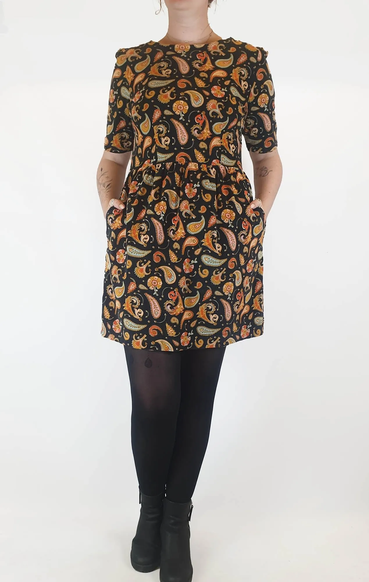 Gorman unique print cord half sleeve dress size 12