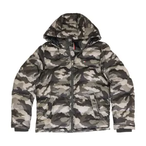 Gray Camo Puffer Coat