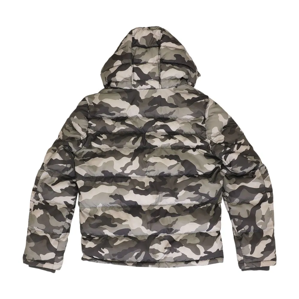 Gray Camo Puffer Coat