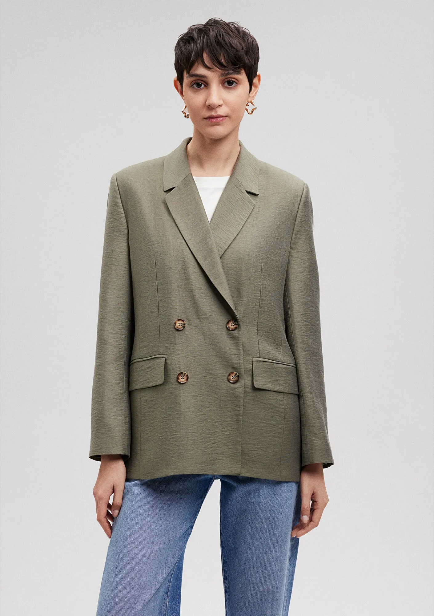 Grey Blazer Jacket